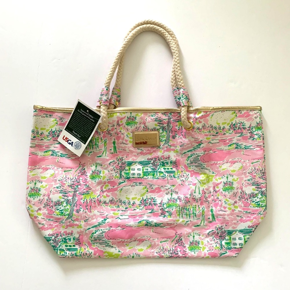 NWT RARE Lilly Pulitzer x US Open Golf 2013 Merion Shoreline Tote Bag USGA